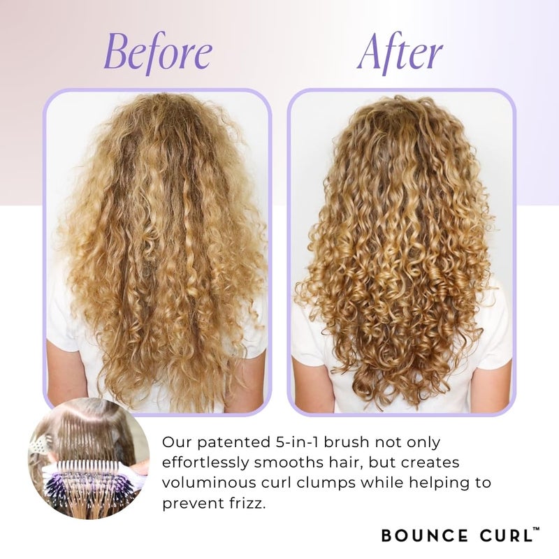 Bounce Curl فرشاة Volume EdgeLift، أداة 5 في 1 لتضخيم الأمواج، التجاعيد واللفائف - بنفسجي - Image 3